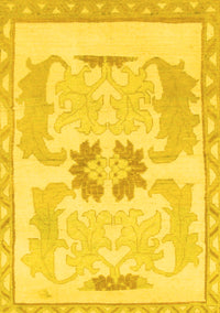 Abstract Yellow Modern Rug, abs1025yw