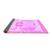 Sideview of Abstract Purple Modern Rug, abs1025pur