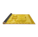 Sideview of Abstract Yellow Modern Rug, abs1025yw