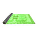 Sideview of Abstract Green Modern Rug, abs1025grn