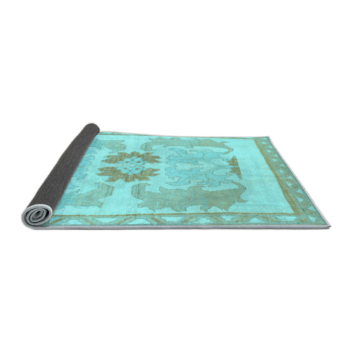 Sideview of Abstract Light Blue Modern Rug, abs1025lblu