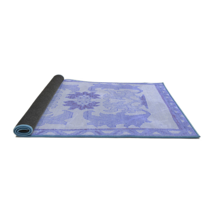 Sideview of Abstract Blue Modern Rug, abs1025blu