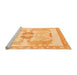 Sideview of Machine Washable Abstract Orange Modern Area Rugs, wshabs1025org