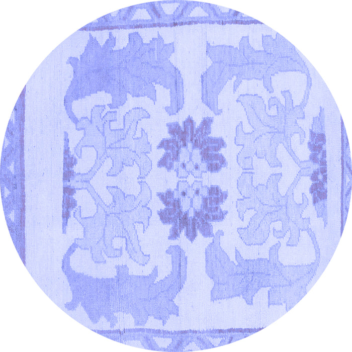 Round Machine Washable Abstract Blue Modern Rug, wshabs1025blu