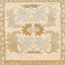 Square Machine Washable Abstract Khaki Gold Rug, wshabs1025