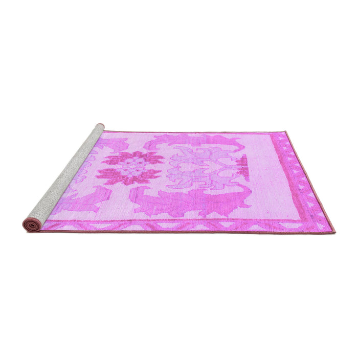 Sideview of Machine Washable Abstract Purple Modern Area Rugs, wshabs1025pur