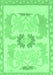 Machine Washable Abstract Emerald Green Modern Area Rugs, wshabs1025emgrn