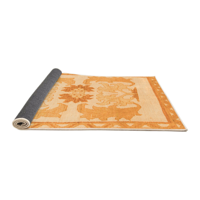 Sideview of Abstract Orange Modern Rug, abs1025org