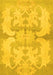 Machine Washable Abstract Yellow Modern Rug, wshabs1026yw