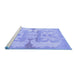 Sideview of Machine Washable Abstract Blue Modern Rug, wshabs1026blu