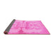 Sideview of Abstract Pink Modern Rug, abs1026pnk