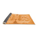 Sideview of Abstract Orange Modern Rug, abs1026org