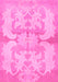 Machine Washable Abstract Pink Modern Rug, wshabs1026pnk