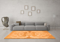 Machine Washable Abstract Orange Modern Rug, wshabs1026org