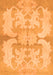 Machine Washable Abstract Orange Modern Area Rugs, wshabs1026org