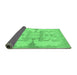 Sideview of Abstract Emerald Green Modern Rug, abs1026emgrn