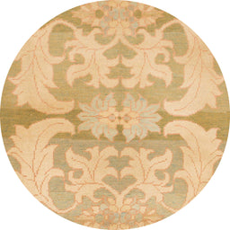 Square Machine Washable Abstract Yellow Rug, wshabs1026