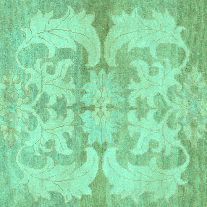 Square Abstract Turquoise Modern Rug, abs1026turq