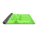 Sideview of Abstract Green Modern Rug, abs1026grn