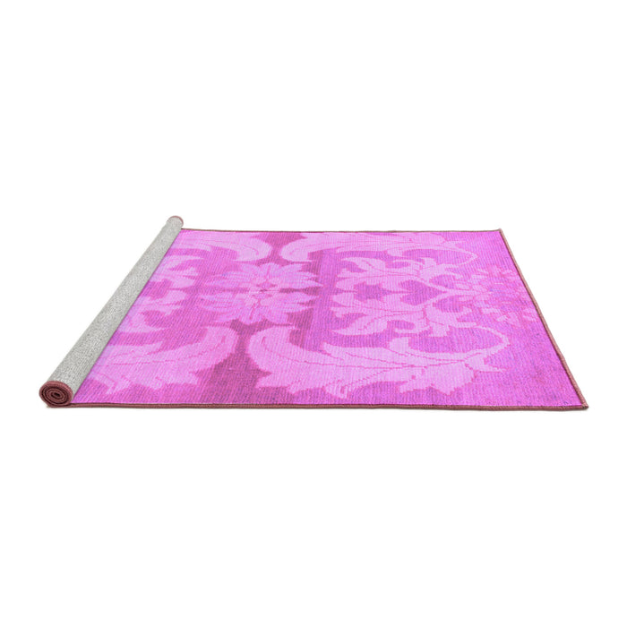 Sideview of Machine Washable Abstract Purple Modern Area Rugs, wshabs1026pur