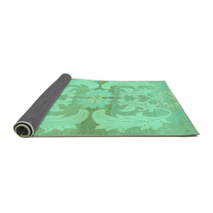 Sideview of Abstract Turquoise Modern Rug, abs1026turq