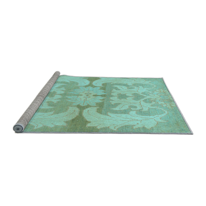 Sideview of Machine Washable Abstract Light Blue Modern Rug, wshabs1026lblu