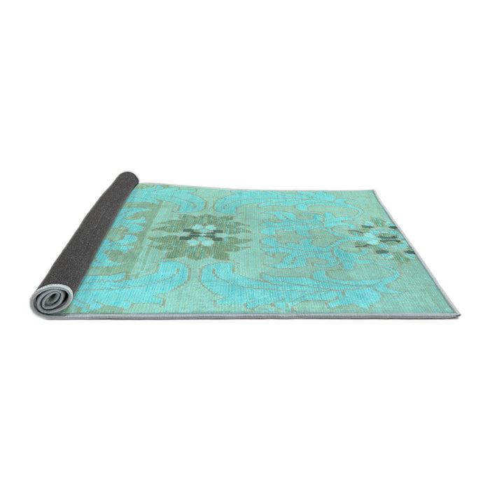 Sideview of Abstract Light Blue Modern Rug, abs1027lblu
