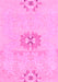 Machine Washable Abstract Pink Modern Rug, wshabs1027pnk