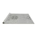 Sideview of Machine Washable Abstract Gray Modern Rug, wshabs1027gry