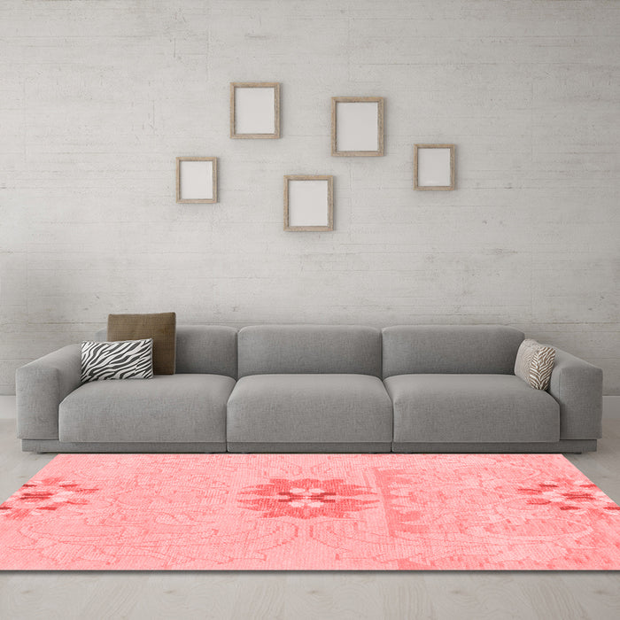 Modern Red Washable Rugs