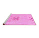 Sideview of Machine Washable Abstract Pink Modern Rug, wshabs1027pnk