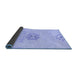 Sideview of Abstract Blue Modern Rug, abs1027blu