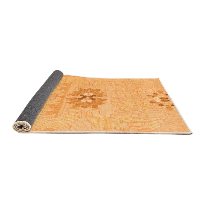 Sideview of Abstract Orange Modern Rug, abs1027org
