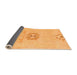 Sideview of Abstract Orange Modern Rug, abs1027org