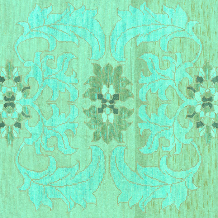 Square Machine Washable Abstract Turquoise Modern Area Rugs, wshabs1027turq