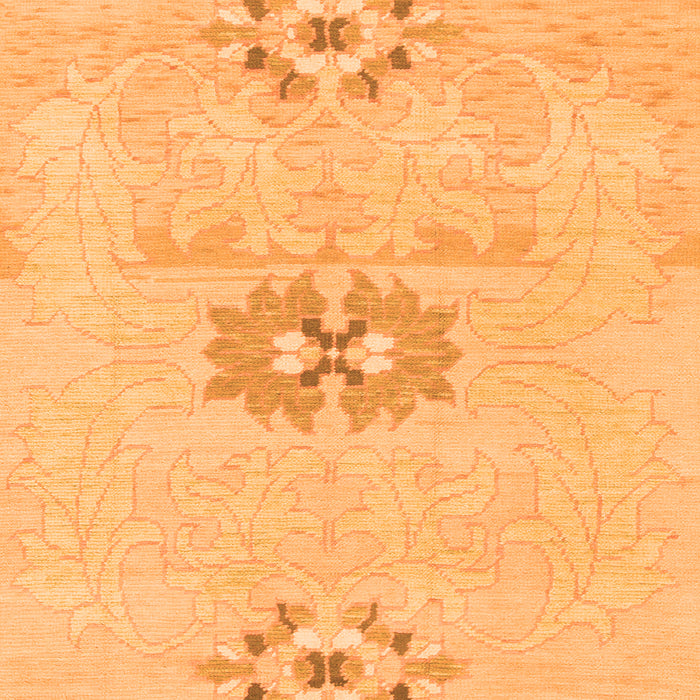 Square Machine Washable Abstract Orange Modern Area Rugs, wshabs1027org