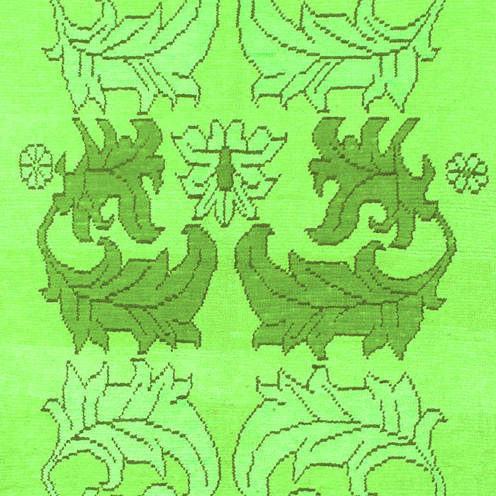 Machine Washable Abstract Green Modern Area Rugs, wshabs1028grn