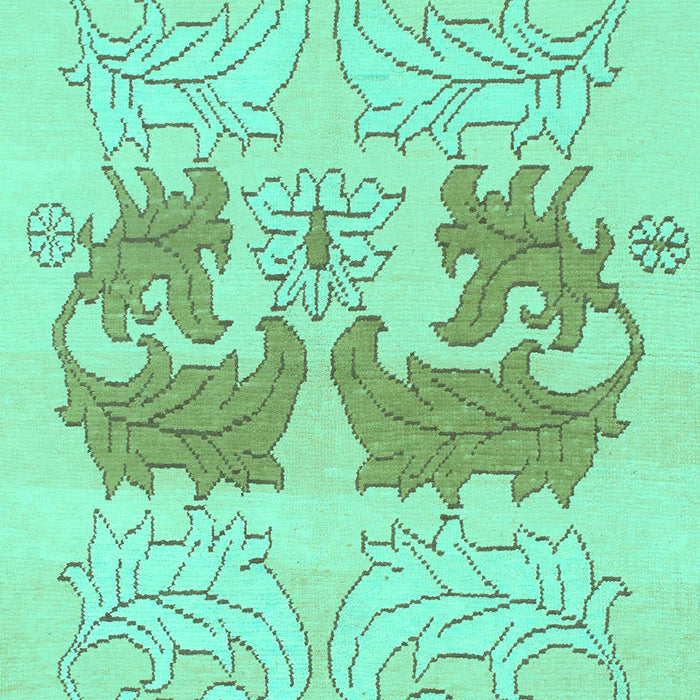 Machine Washable Abstract Turquoise Modern Area Rugs, wshabs1028turq