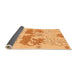 Sideview of Abstract Orange Modern Rug, abs1028org