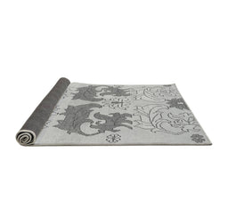 Sideview of Abstract Gray Modern Rug, abs1028gry