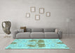 Machine Washable Abstract Light Blue Modern Rug in a Living Room, wshabs1028lblu