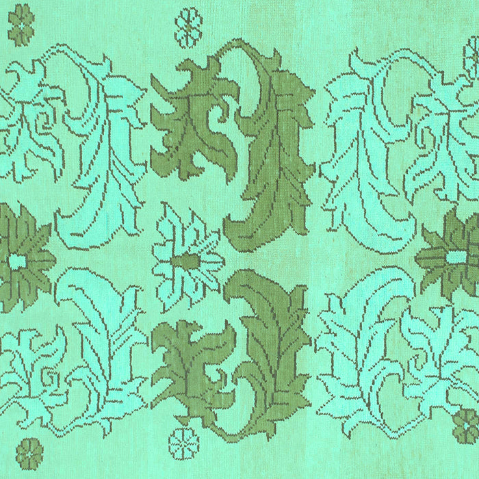 Square Machine Washable Abstract Turquoise Modern Area Rugs, wshabs1028turq