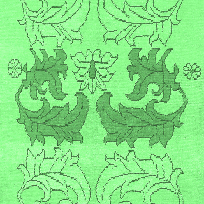 Machine Washable Abstract Emerald Green Modern Area Rugs, wshabs1028emgrn