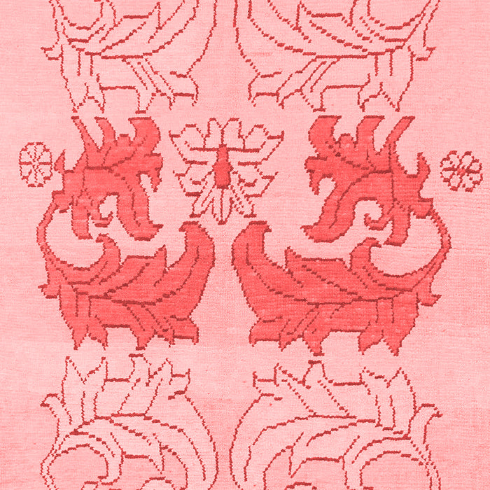 Machine Washable Abstract Red Modern Rug, wshabs1028red