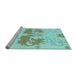Sideview of Machine Washable Abstract Light Blue Modern Rug, wshabs1028lblu