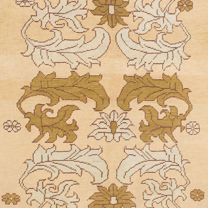 Square Machine Washable Abstract Yellow Rug, wshabs1028