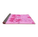 Sideview of Abstract Pink Modern Rug, abs1028pnk