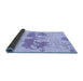 Sideview of Abstract Blue Modern Rug, abs1028blu