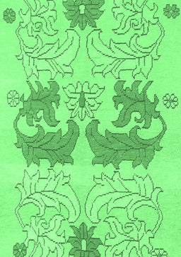 Abstract Emerald Green Modern Rug, abs1028emgrn