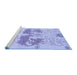 Sideview of Machine Washable Abstract Blue Modern Rug, wshabs1028blu